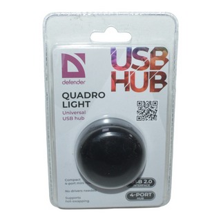 Разветвитель USB Дефендер квадро лайт черный 83201